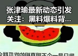 张津瑜最新动态引发关注:黑料爆料背后隐藏的复杂局面
