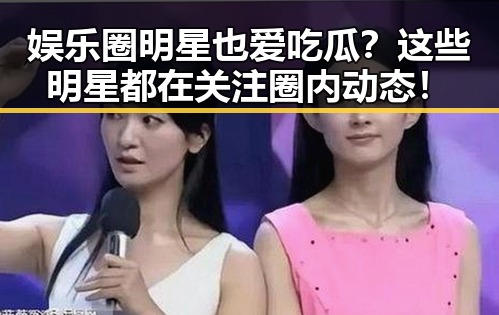 娱乐圈明星也爱吃瓜?这些明星都在关注圈内动态!