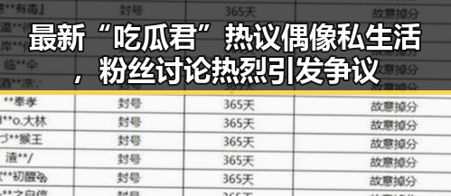 最新“吃瓜君”热议偶像私生活，粉丝讨论热烈引发争议